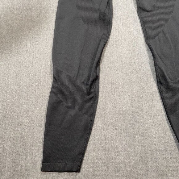 Pink Active Seamless Compression Leggings Performance Ribbing Black Womens SZ S/ - Picture 7 of 11